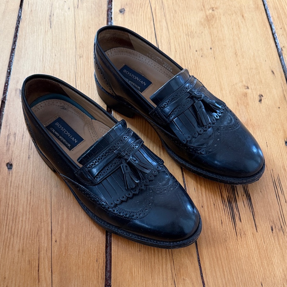 Bostonian Black Tassel Loafers for Men